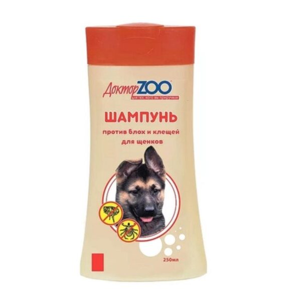 Doktor Zoo bala itlər üçün bitə və birəyə qarşı şampun, 250ml.