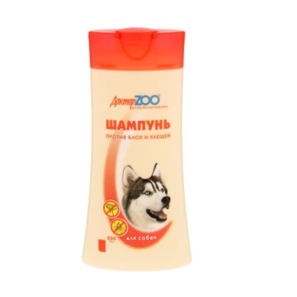 Doktor Zoo itlər üçün bitə və birəyə qarşı şampun, 250ml.