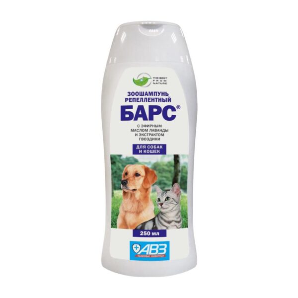 Bars itlər və pişiklər üçün efir yağlı bit birə əleyhinə şampun 250 ml