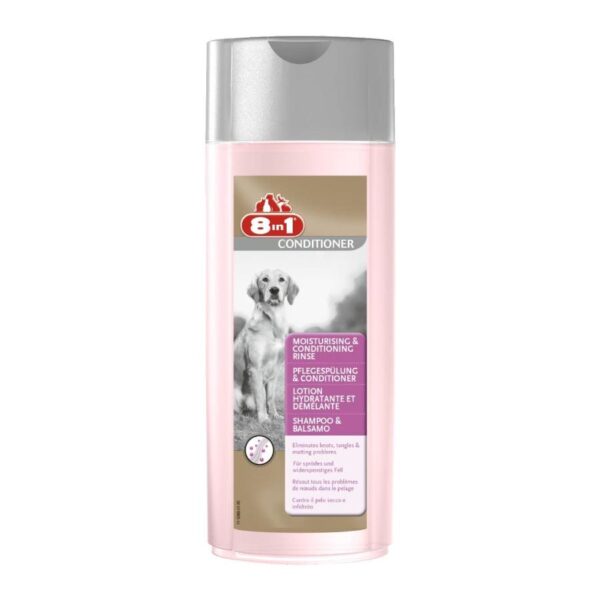 8in1 - İtlər üçün nəmləndirici kondisioner durulama şampun 250 ml