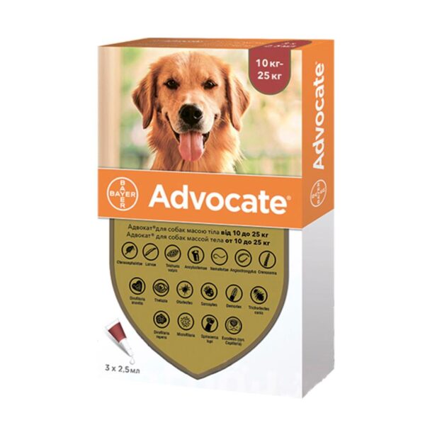 Bayer Advocate - bitə birəyə qarşı 10-25  kq olan itlər üçün