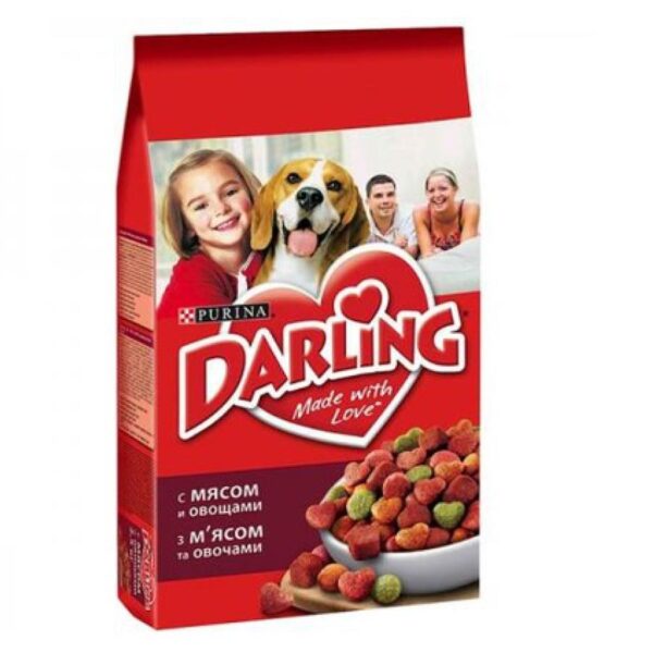 Purina Darling hər cinsdən olan itlər üçün quru yemək, tərəvəzli ət, 1 kq