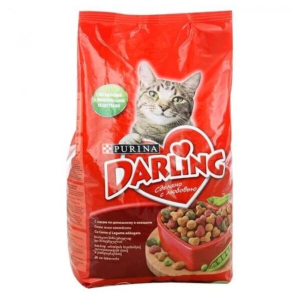 Purina Darling pişiklər üçün quru yem, tərəvəzli ət, 1 kq