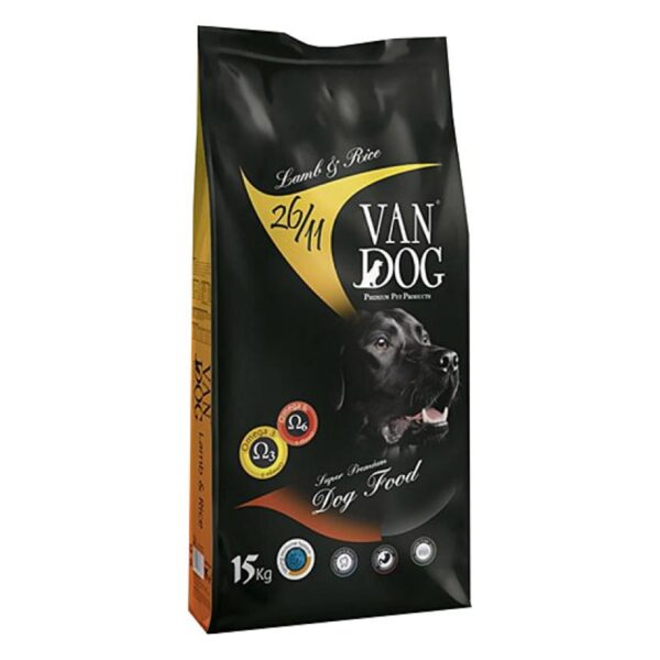 Van Dog quru yem itlər üçün, düyü ilə quzu əti (çəki ilə) 15 kq