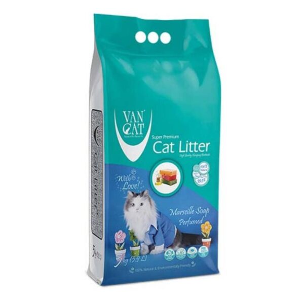 Vancat Marseille Bentonite Super Clumping- Pişiklər üçün sabun qoxulu doldurucu 5kq.