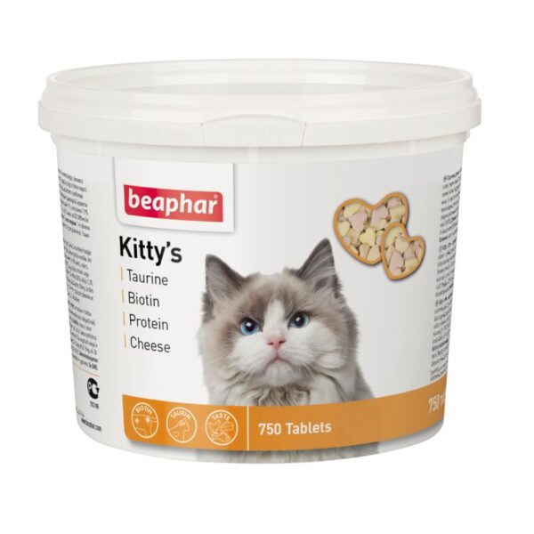 Pişik və pişiklərdə maddələr mübadiləsinin normallaşdırılması üçün Beaphar Kitty qida əlavəsi, 1 tablet