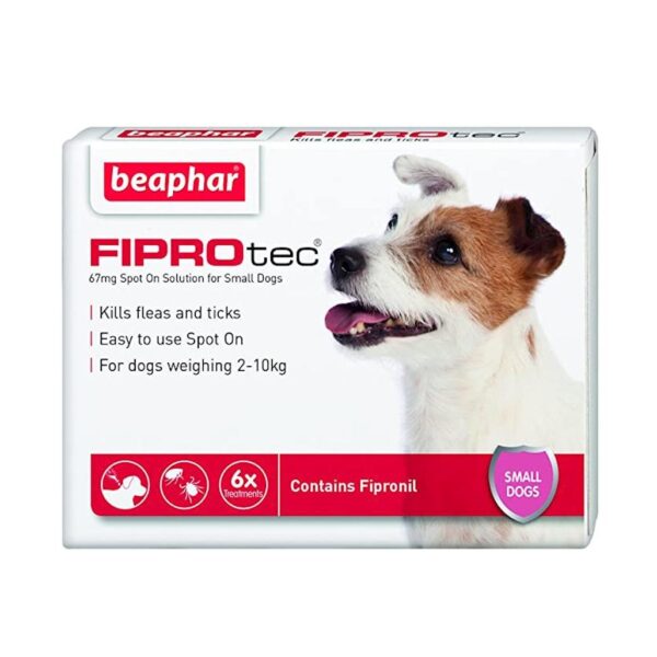 Damcı Beaphar Fiprotec itlər üçün, 2-10 kq, birə və gənə əleyhinə, 1 pipet