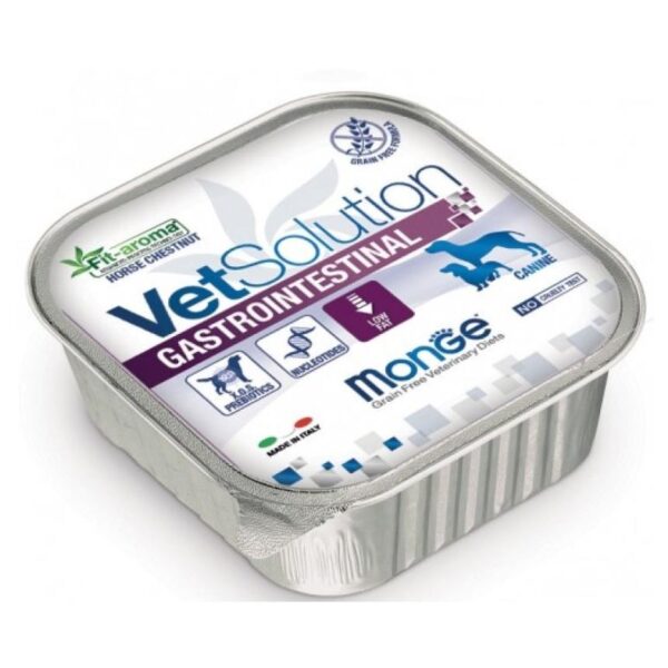 Müalicəvi yaş qida Monge VetSolution Qastroenteroloji patologiyalarda mədə-bağırsaq traktını sağlam saxlamaq üçün 150 q