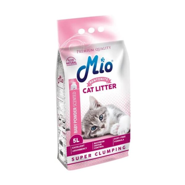 Doldurucu Mio Pişiklər üçün Baby Powder 5l.