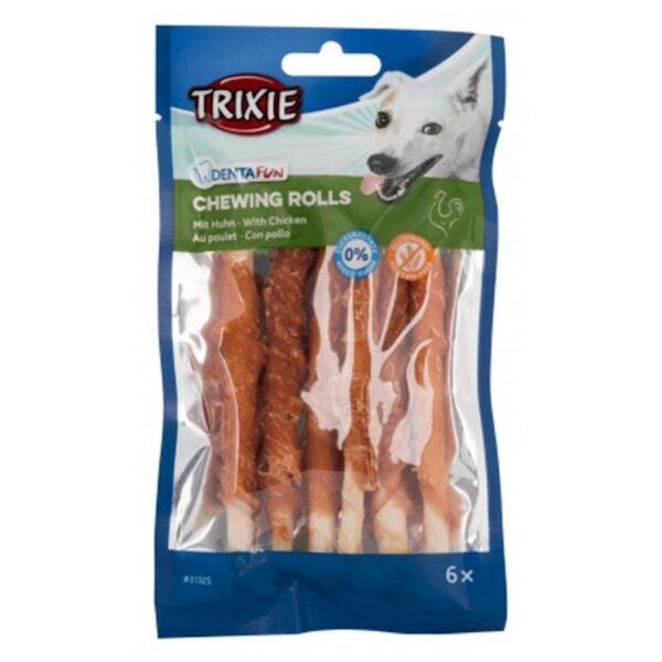 Dişlərin təmizlənməsi üçün çubuq Trixie Dentafun toyuq ilə 12 sm 80 q