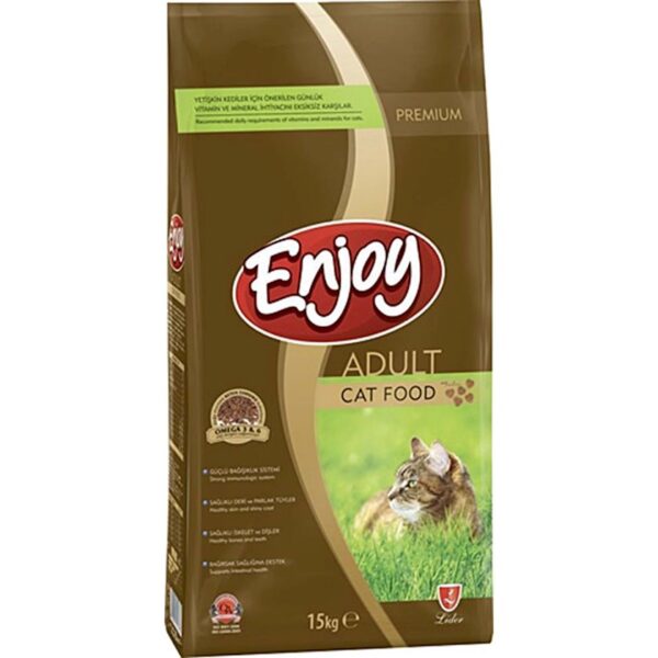 Quru yem Enjoy Adult Cat pişiklər üçün toyuq dadı ilə,1 kq