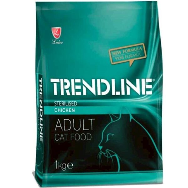 Quru yem Trendline Sterilised sterilizasiya olunmuş və axtalanmış pişiklər üçün,toyuq dadı ilə,1 kq