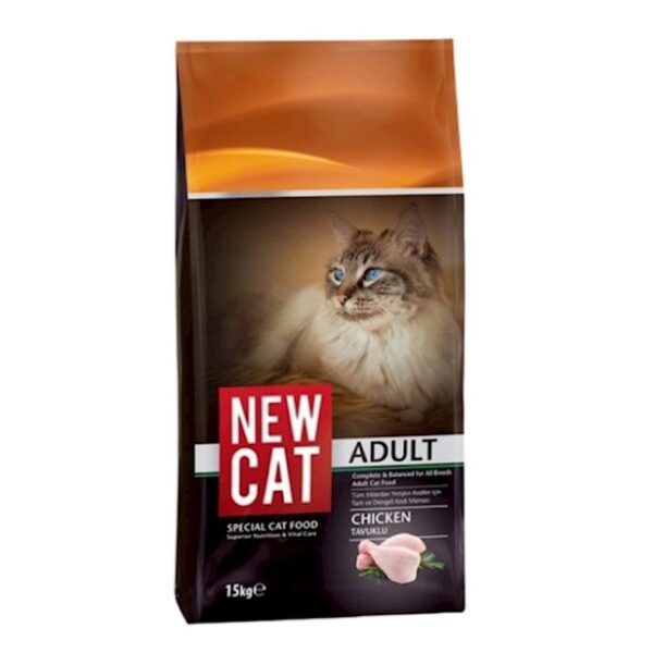 Quru yem New Cat Chicken, yetkin pişiklər üçün, toyuq əti ilə, 1 kq