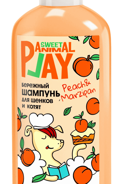 Animal Play Sweet Şampun, zərif, bala itlər və bala pişiklər üçün, 300 ml