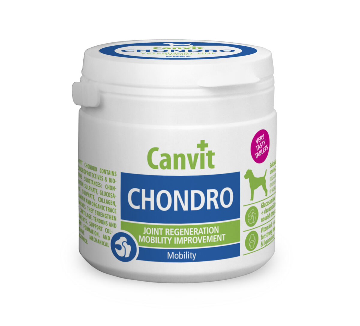R Canvit Chondro 25 kq-a qədər itlərdə sümük və oynaqların gücləndirilməsi üçün vitaminlər,100 tablet — изображение 1